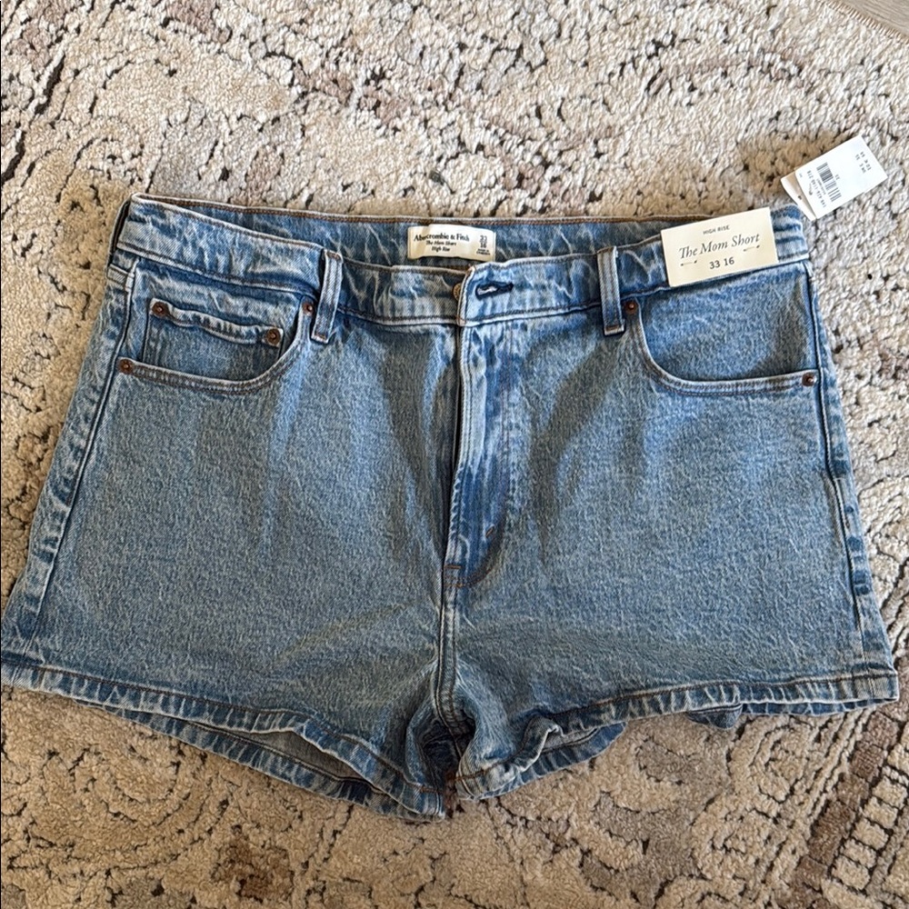 The Mom Short Denim Shorts Abercrombie